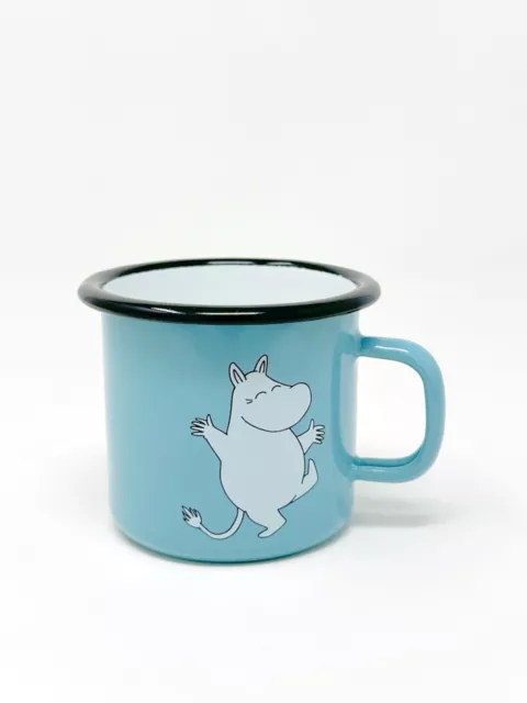 Muurla Enamel Moomin Junior Mug Cup Blue Moomintroll Design Made In Finland