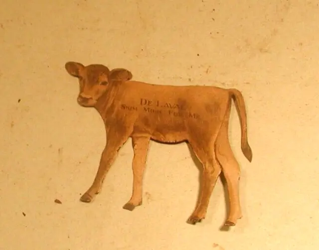 Early 1900's De Laval Tin Advertising Calf