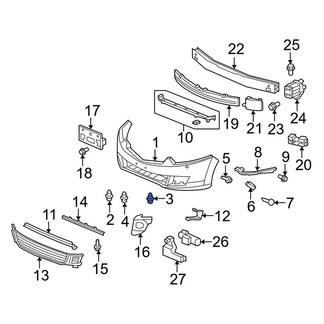Acura 91503SZ3003 Rocker Panel Molding Clip