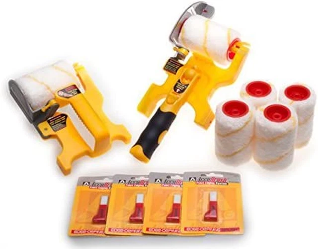 Accubrush XT Pole Mountable Paint Edger with Roller and Adjustable Brush, Handhe