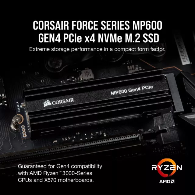 Corsair Force Series MP600 2TB Gen4 PCIe x4 NVMe M.2 SSD (Up to 4,950MB/s Sequen 3