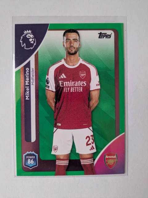 TOPPS PREMIER LEAGUE 2026 - Mikel Merino - Green Parallel