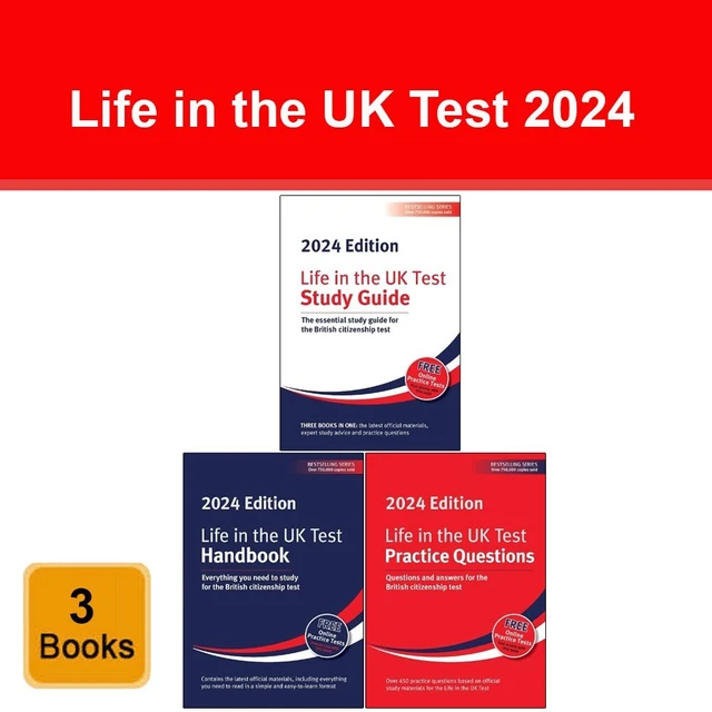 LIFE IN THE UK Test 2024 Collection 3 Books Study Guide, Handbook ...