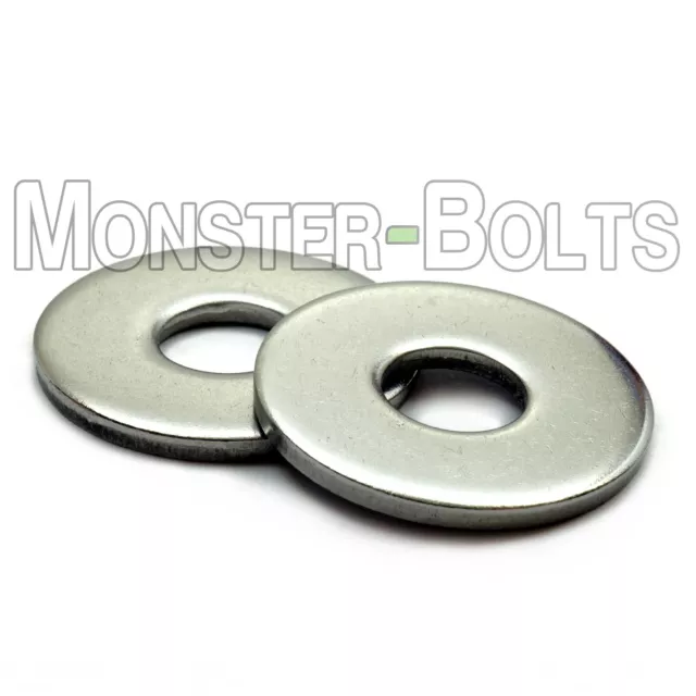 Stainless Steel Fender (Penny) Washers, A2 DIN 9021 - M3 M4 M5 M6 M8 M10 M12