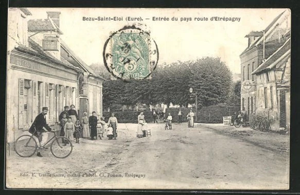 CPA Bezu-Saint-Eloi, Entree du pays route d´Etrepagny 1907