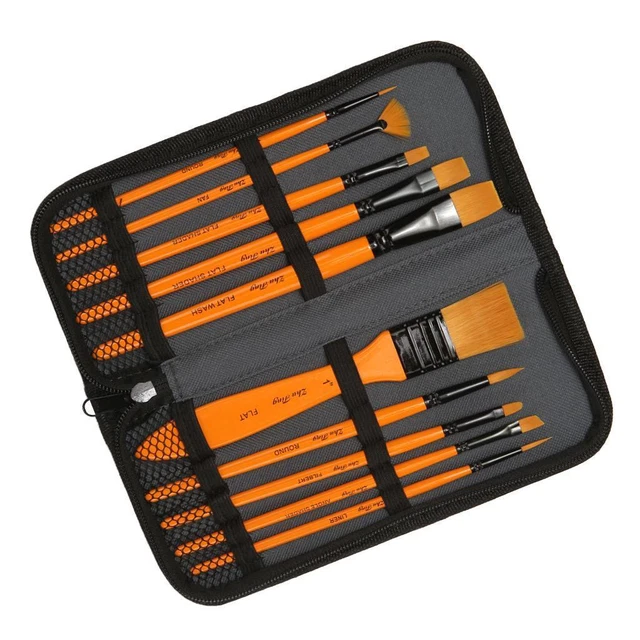 10 set di pennelli artistici professionali per pittura ad olio acrilica