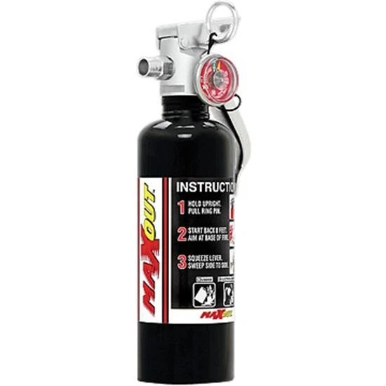 H3R Performance MX100B Max-Out 1.0 Lb. Fire Extinguisher, Black