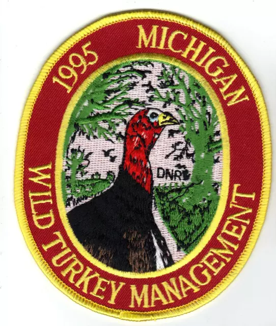 1995 MICHIGAN DNR Successful Turkey Hunter PatchDeerBearElkMoose