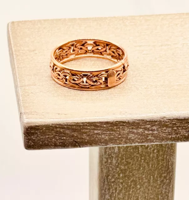 ATASAY KUYUMCULUK AK 14K Solid Gold Twisted Chain Design Band