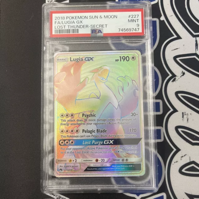 Pokemon Lugia GX - 227/214 - Rare Rainbow Card - SM8 Lost Thunder