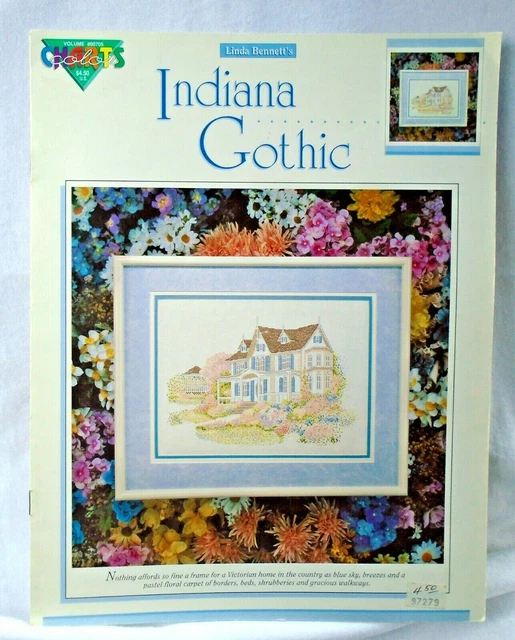 Indiana Color Chart INDIANA GOTHIC COLOR Chart Linda Bennett Victorian Cross Stitch Pattern ...