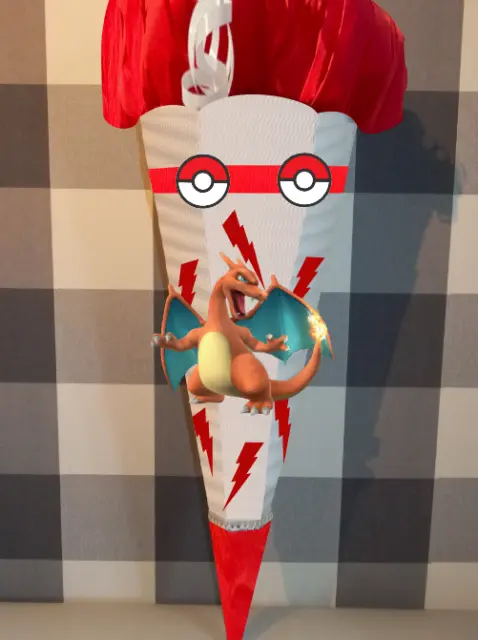 Schultüte / Zuckertüte BASTELSET Pokemon Glurak verschiedene Motive