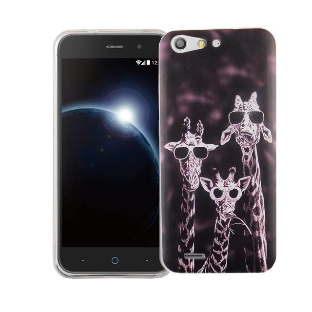 Case Motif Case Cover for ZTE Blade L6 3 Giraffes + 9H Glass New
