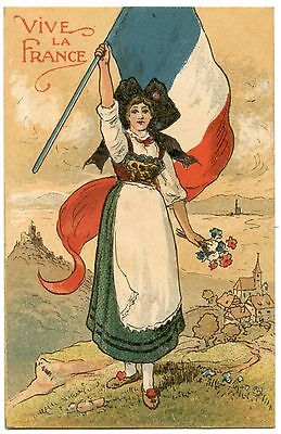 Guerre. War. Patriotique. Patriotic. Bandiera Francais. French Flag. Alsace