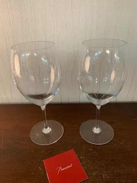 Lot de deux verres modèle Saint Emilion en cristal de Baccarat (prix des deux)