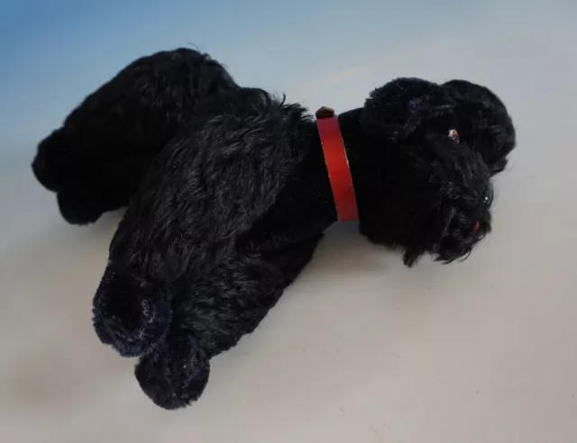 RS0522-146: Alter Steiff Hund Dog Pudel schwarz 20x22 cm 3
