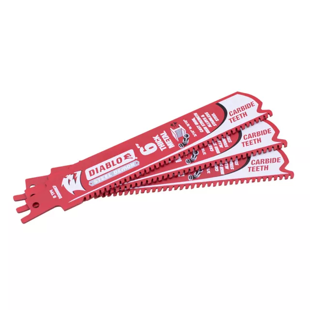 3 Pack 6 inch 8 TPI Diablo Steel Demon Carbide Saw Blades for Thick Metals
