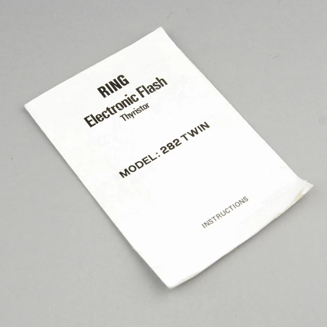 Ring 282 Twin Flash User / Instruction Manual / Guide / Booklet