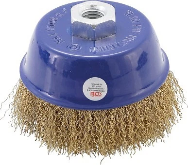 Cepillo Metálico Redonda Corte Hilos Acero Laitonné ° 100 MM M14 X 2,0MM para