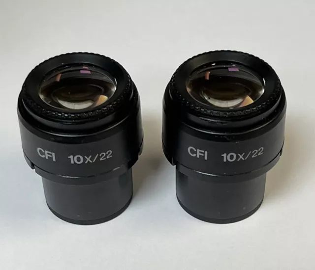 NIKON CFI 10X/22 Microscope Eyepiece Pair For Eclipse E & I Series