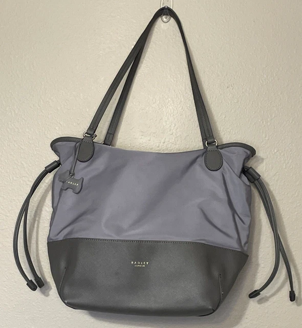 RADLEY LONDON DANE Park Medium Open Top Nylon Top Leather Bottom Tote
