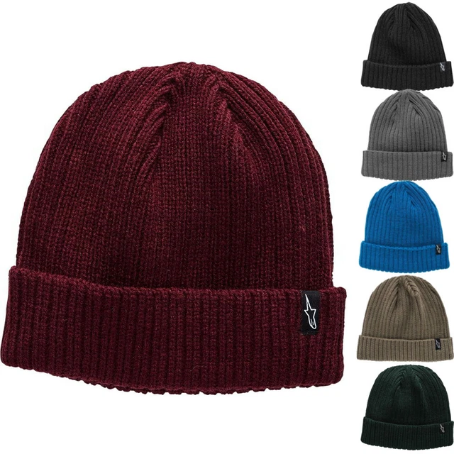 Alpinestars Receiving Cuffed Mens Winter Hats Motorcycle Snow Knit - Beanies