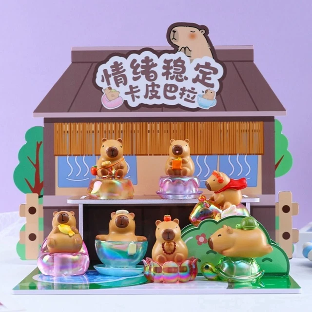 SGZIOO Capybara Figuren 19-tlg. - Miniatur Garten Deko Aus Harz Für Feengarten