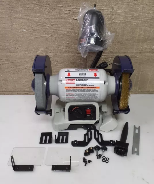 Dayton 49H008 8" Variable Speed Bench Grinder 5/8" Arbor *NEW DAMAGED BASE*