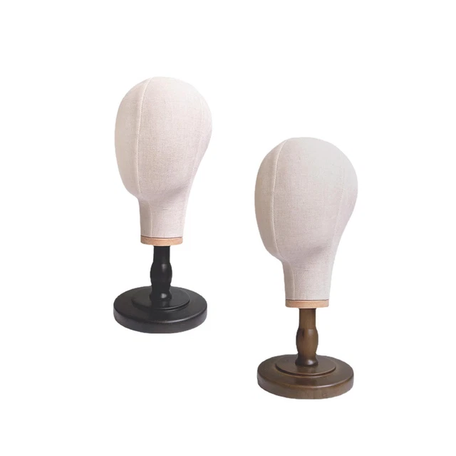 Lienzo Maniquí Cabeza Estilo Pantalla Auriculares Rack Modelo Comestico Sombrero