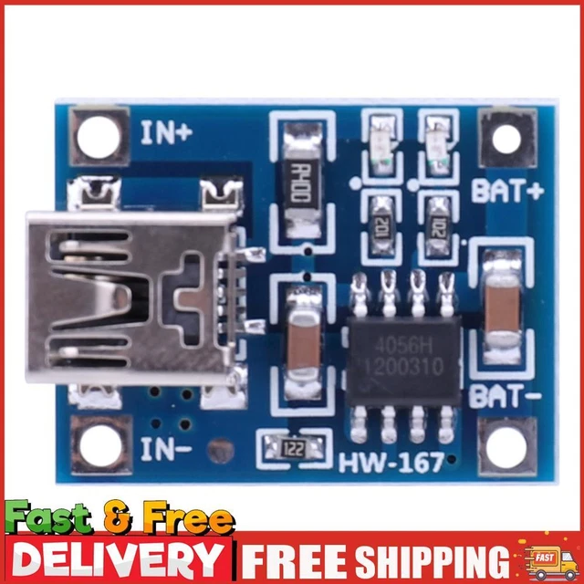 Reduced Tp4056 Module TP4056 LITHIUM BATTERY Charger Module 1A Mini USB DC4.5-5.5V £3.83 ...