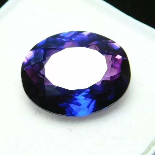 Tanzanite violette naturelle extrêmement rare de 10 ct, taille ovale,...