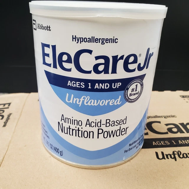 6 Cans EleCare Jr. Formula Unflavored, 14.1 oz AGES 1+ exp OCTOBER 2024