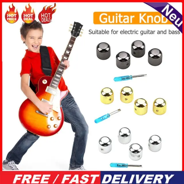 4pcs Tone Volume Knob Professional Metal Guitar Knobs Guitarra Parts Accessories