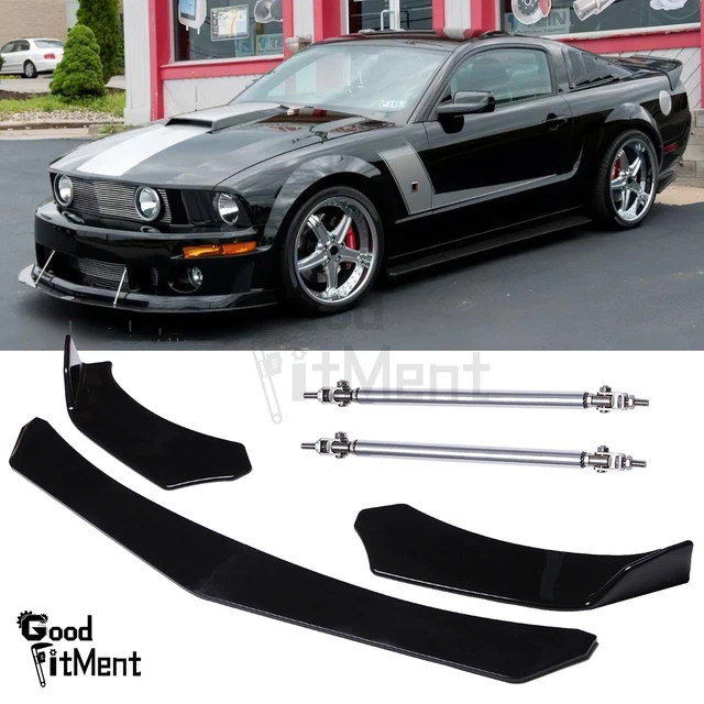 Front Bumper Lip Spoiler Splitter Body Kit + Strut Rods For Ford Mustang 01-21