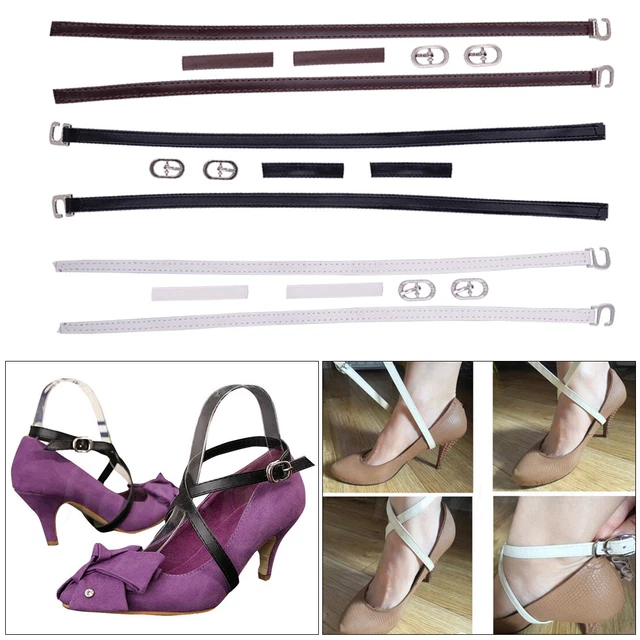 Detachable Leather Shoe Straps Band Shoelace For Holding Loose High Heeled Shoes