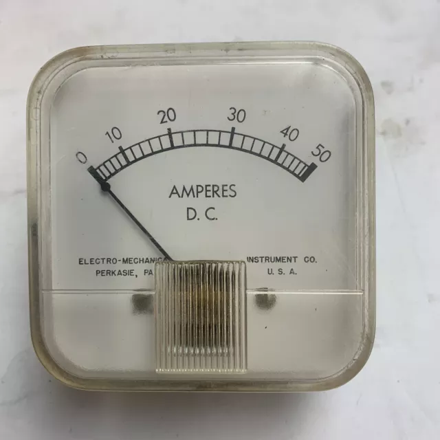 Vintage Electro Mechanical Co Amperes Meter