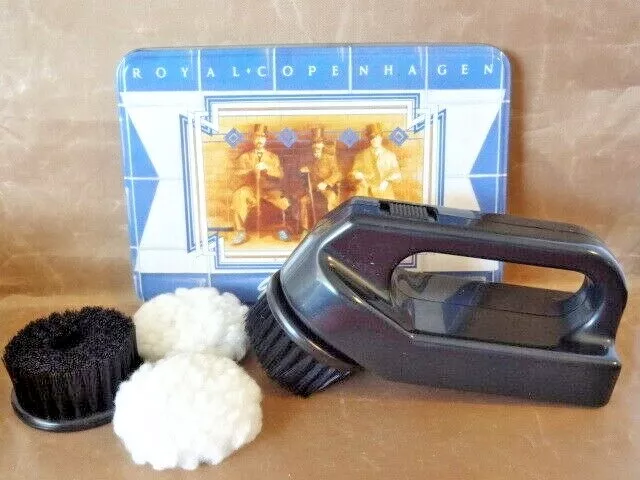 Royal Copenhagen Shoe-Shine Kit in Decorative Box w/Power Buffer & Pads