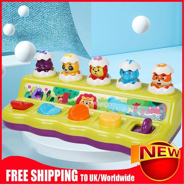 Musical Cause and Effect Easter Eggs Animals Toys Portable for Babies 12+ Months