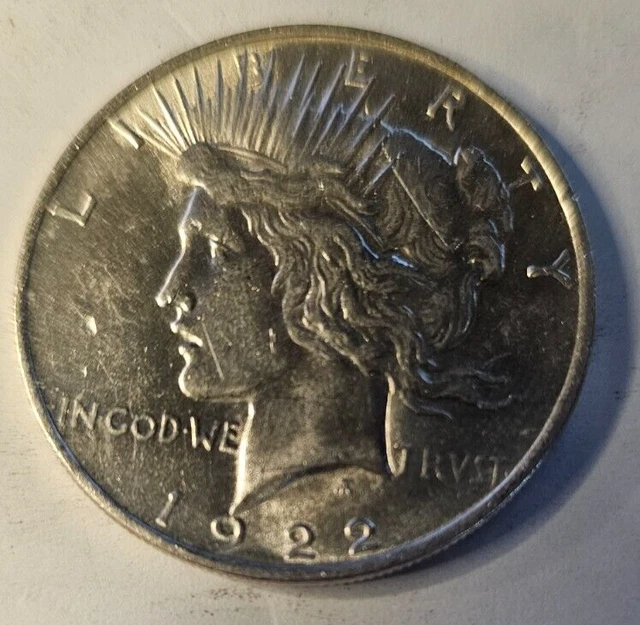 1922 Peace Silver Uncirculated Condition 90% Silver MS