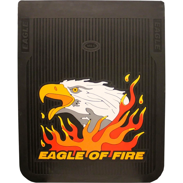 M&C Eagle of Fire Vertical Semi-Truck Mud Flaps - 24in.W x 30in.H, Pair