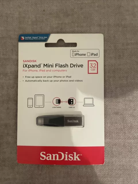 Clé USB 3.0 SanDisk Mini iXpand Lightning 32Go Neuve