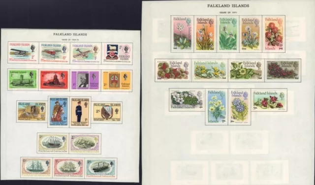 Falkland Islands Mint Lh Sets 180-183, 184-187, 188-191, 192-196, 197-209