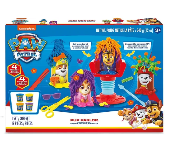 Paw Patrol 19 Pieces Pup Parlor Dough Playset Ages 3+ New Toy Chair Comb Tube