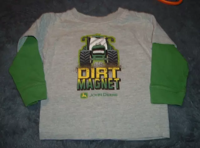 John Deere Tractor Dirt Magnet Infant 12 Months Long Sleeve Shirt
