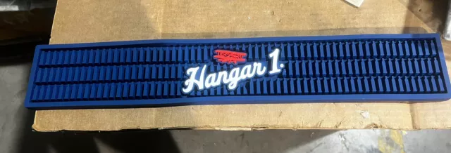 Hangar 1 Vodka Rubber Bar Rail Runner Spill Mat 21 x 3.5 inches NEW