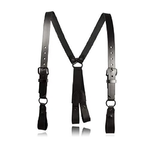 Boston Leather Police Leather Suspenders 9180-1