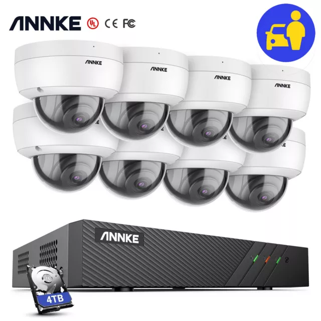 ANNKE POE 5MP Überwachungskamera 6MP 8CH NVR Mit Audio Fernzugriff E-Mail Alarm