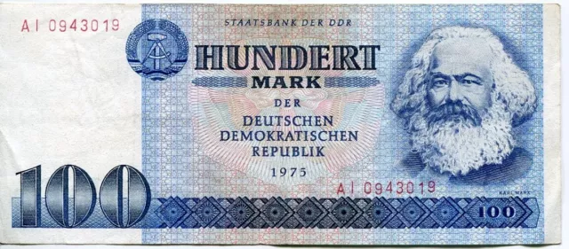 Geldschein Staatsbank der DDR 100 Mark,1975,Karl Marx