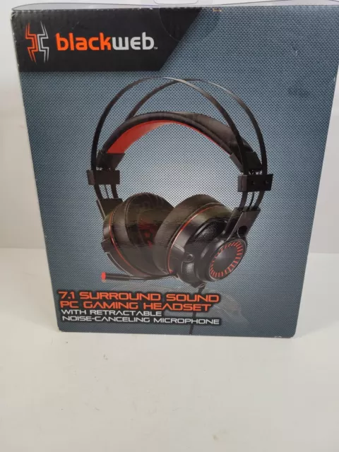 BLACKWEB 7.1 SURROUND Sound PC Gaming Headset Noise Canceling