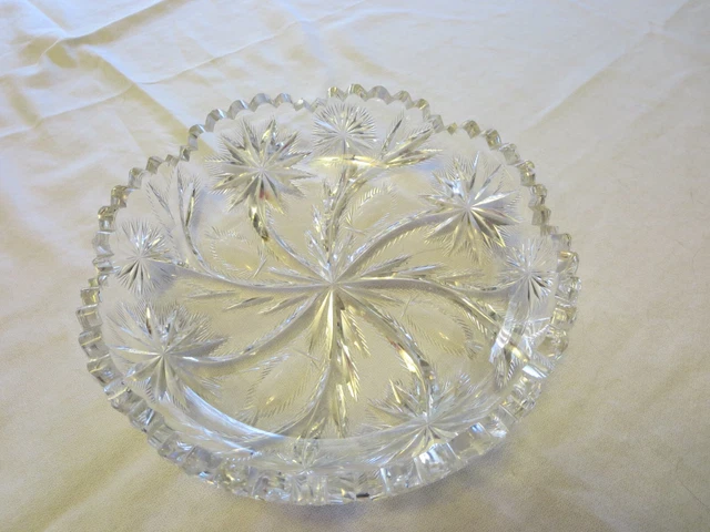 Libbey ABP 8" Bowl American Brilliant Period Cut Glass Signed Libbey ABP 8" Bowl American Brilliant Period Cut Glass Signed
